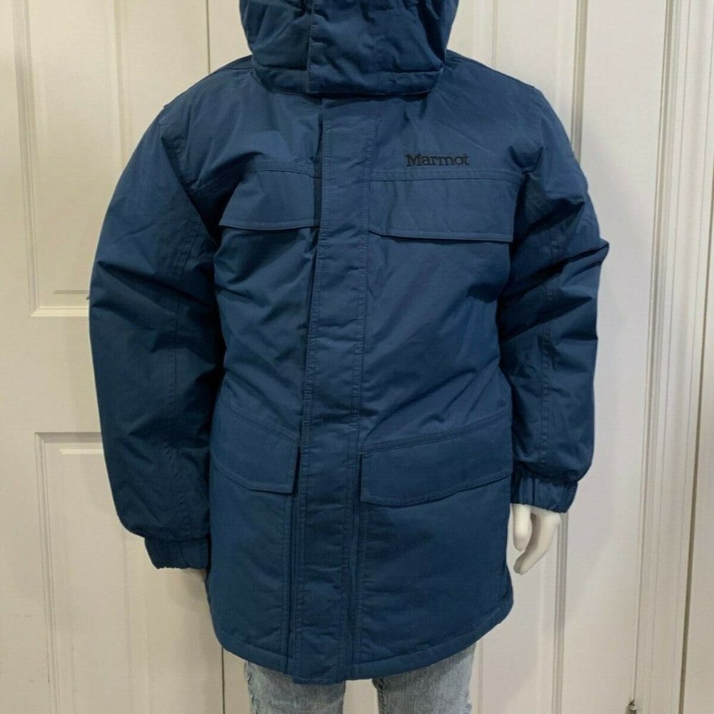 New with tags, authentic 
Marmot - Yukon Parka "Blue Twilight" Jacket for Boy's